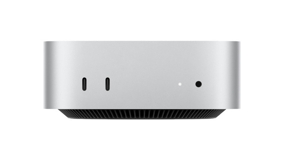 Mac mini auf weißem Hintergrund